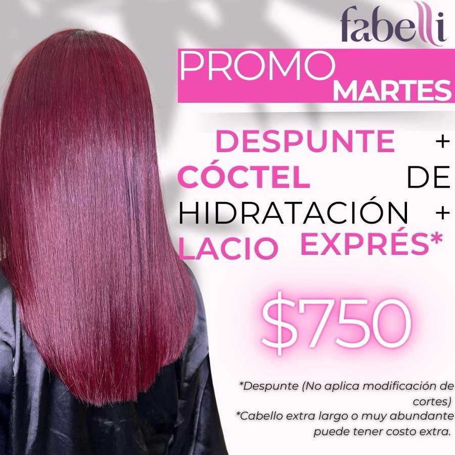 Promo Martes: Despunte + Cóctel + Lacio Exprés $750